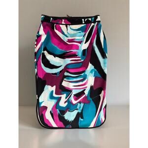 BISOU BISOU Y2K Pencil Skirt Abstract Multicolored Vintage Purple Blue Black XS